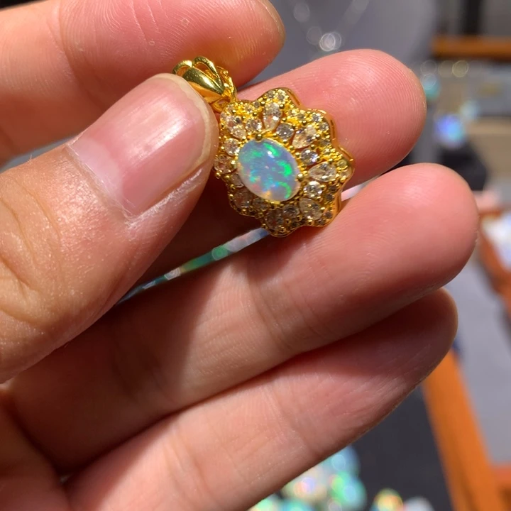 欧泊合金欧泊吊坠