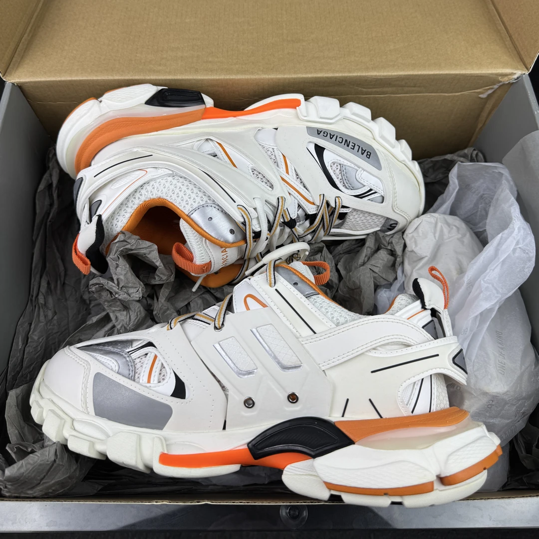 未使用 Balenciaga/巴黎世家 Track白橙老爹鞋40码原盒全新