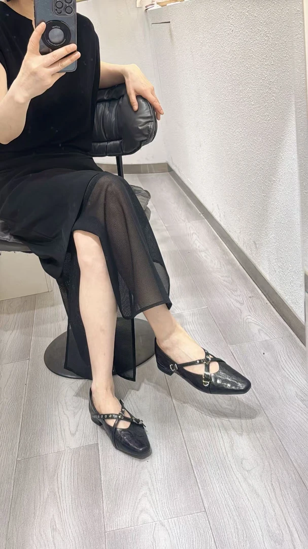 女鞋正品真皮单鞋玛丽珍鞋平底鞋欧货爆款2025春款