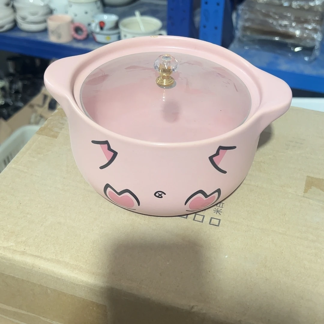 瓷片猪泡面碗一个微瑕