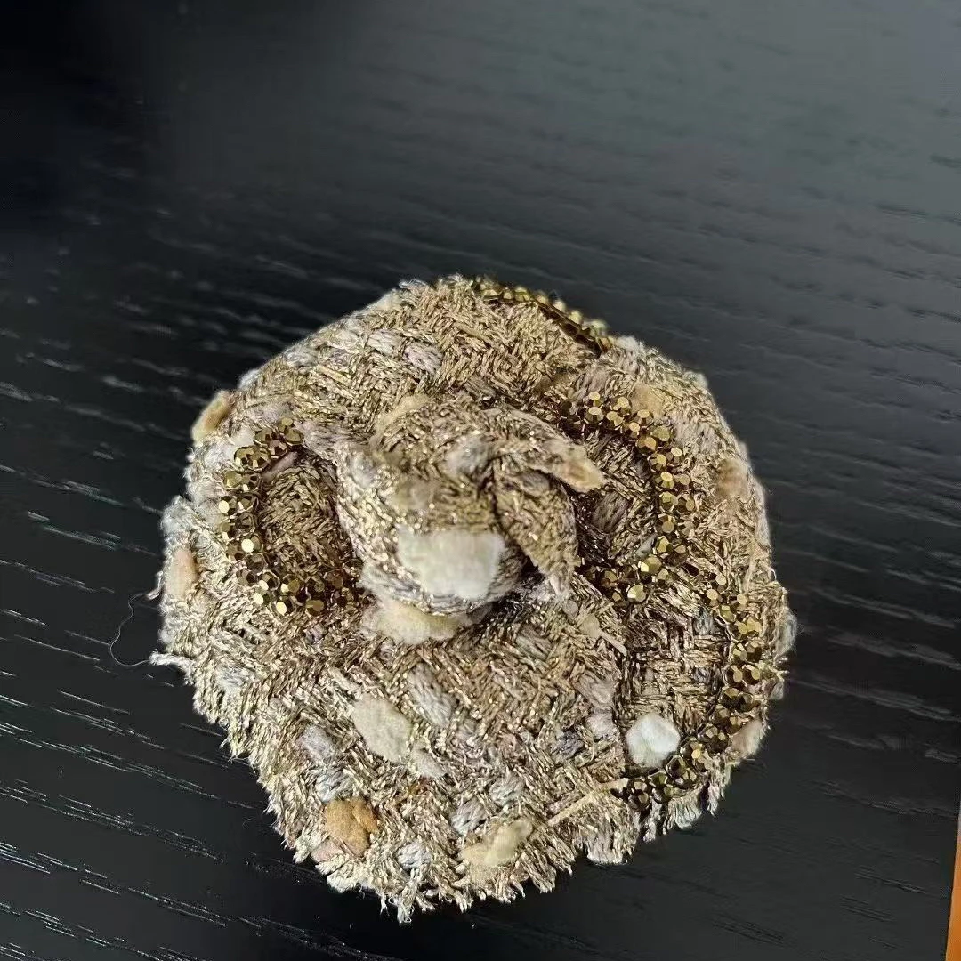 95新 Chanel/香奈儿 绝美巴黎拜占庭系列金钻镶嵌山茶花胸针