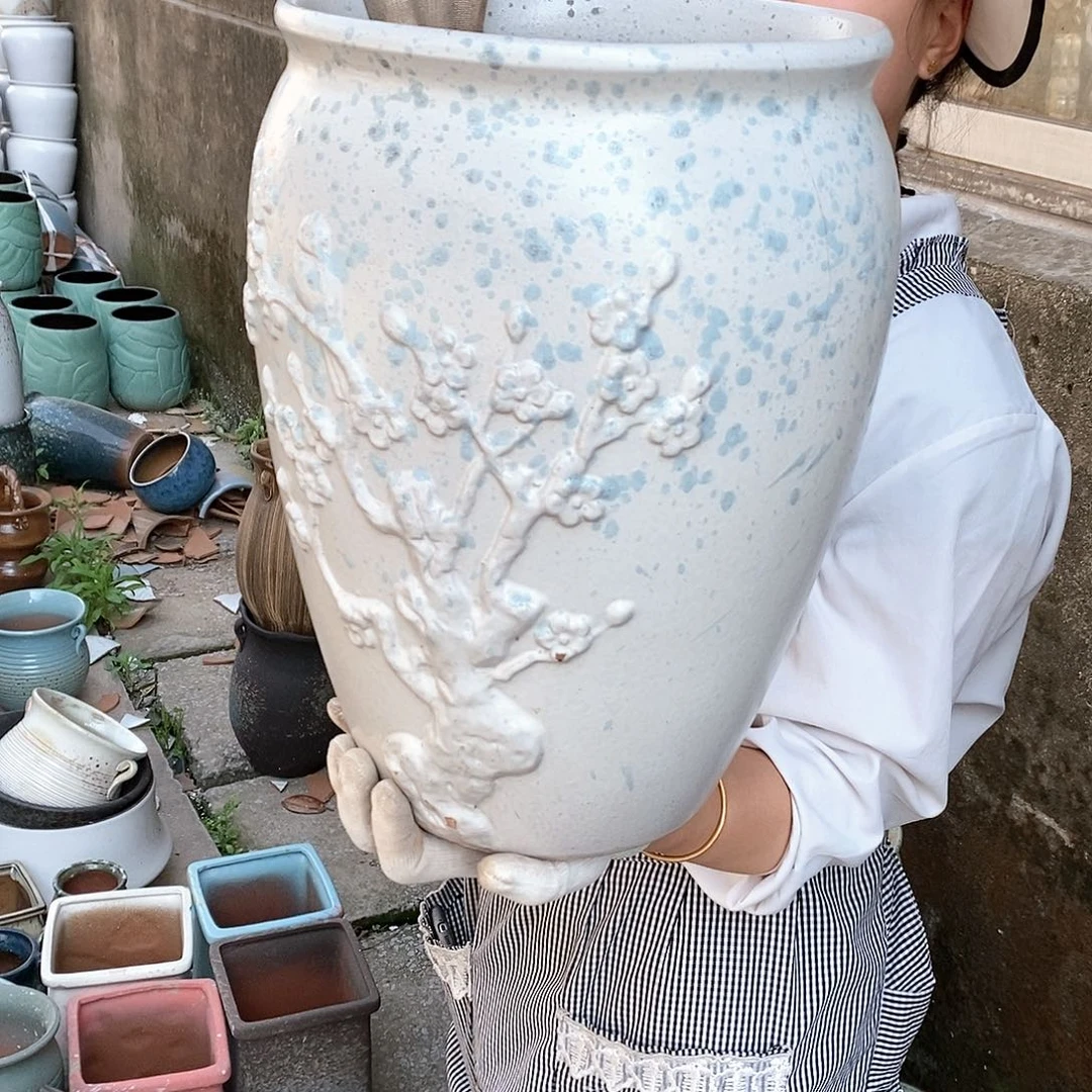 紫砂花盆正品口25高35