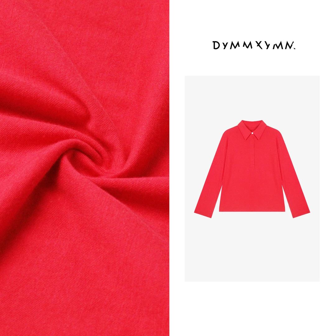 【DYMMXYMM】-《尽欢》-.秋款红色POLO长袖-5FW9652