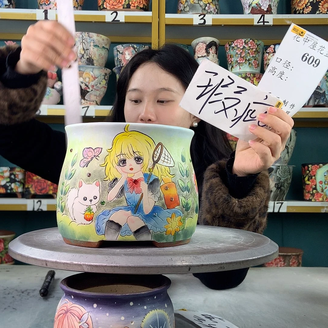 陶景德镇手工花盆609