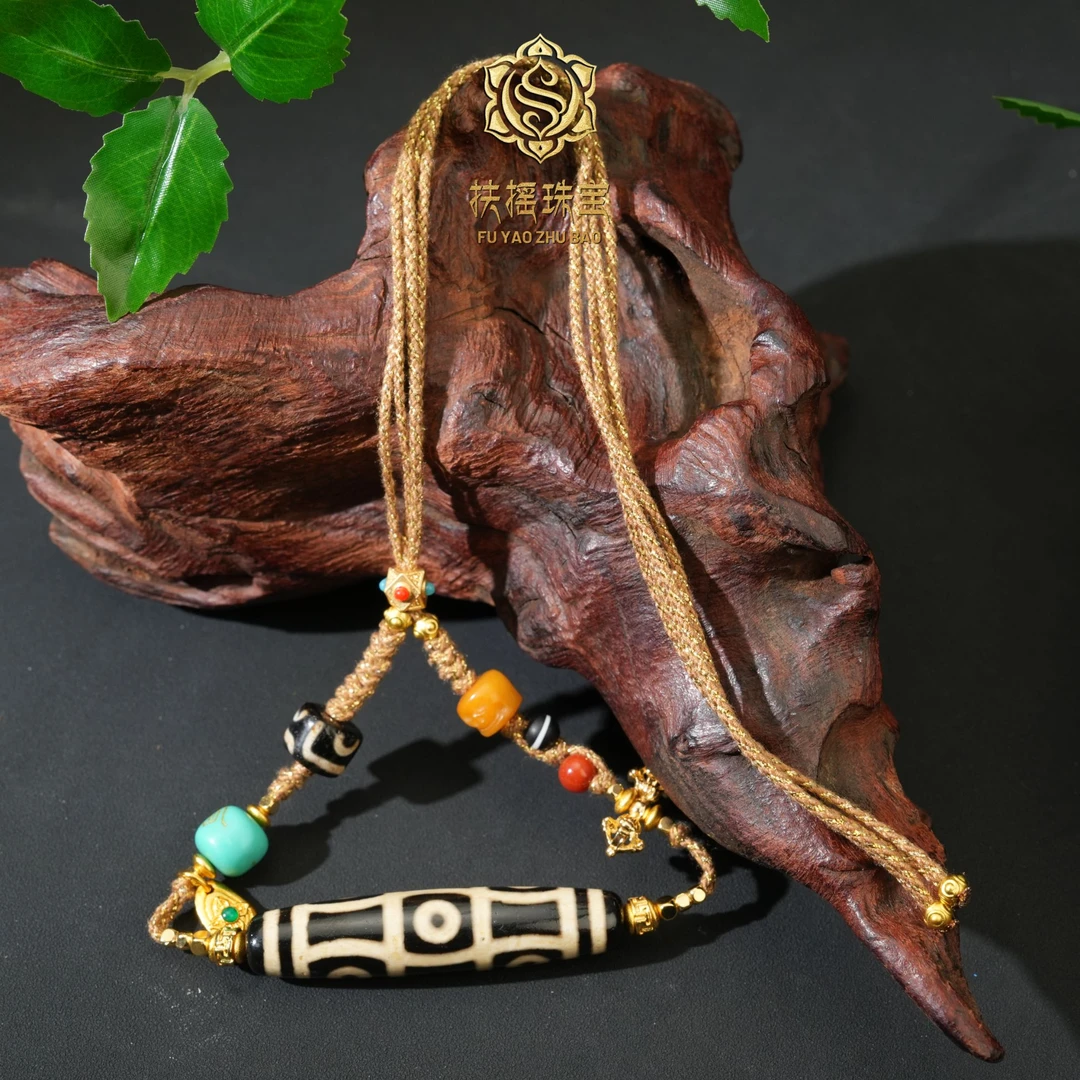 扶摇臻选|时轮六y杵杵横款玛瑙吊坠