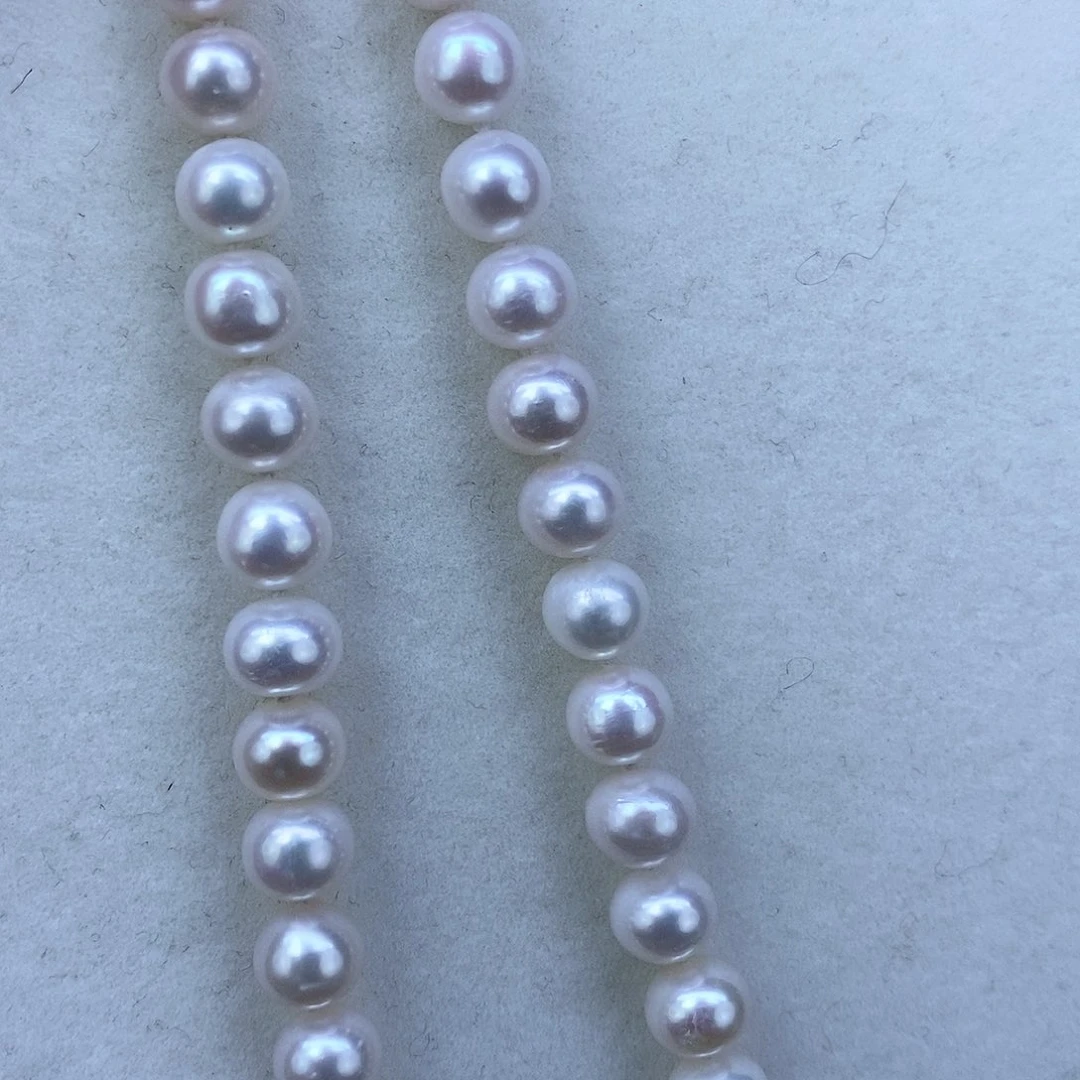 淡水珍珠颈饰银S925镶嵌➕7:8极光冷白