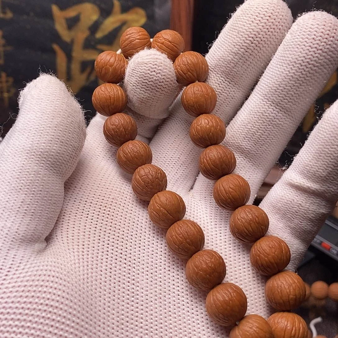 手串猴头核桃凤羽12+mm 精卡精挑