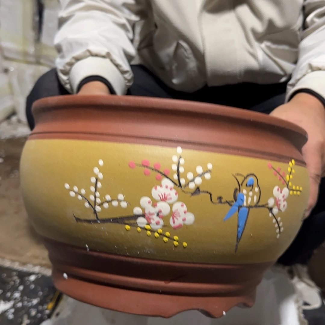 紫砂花盆瑕疵是我