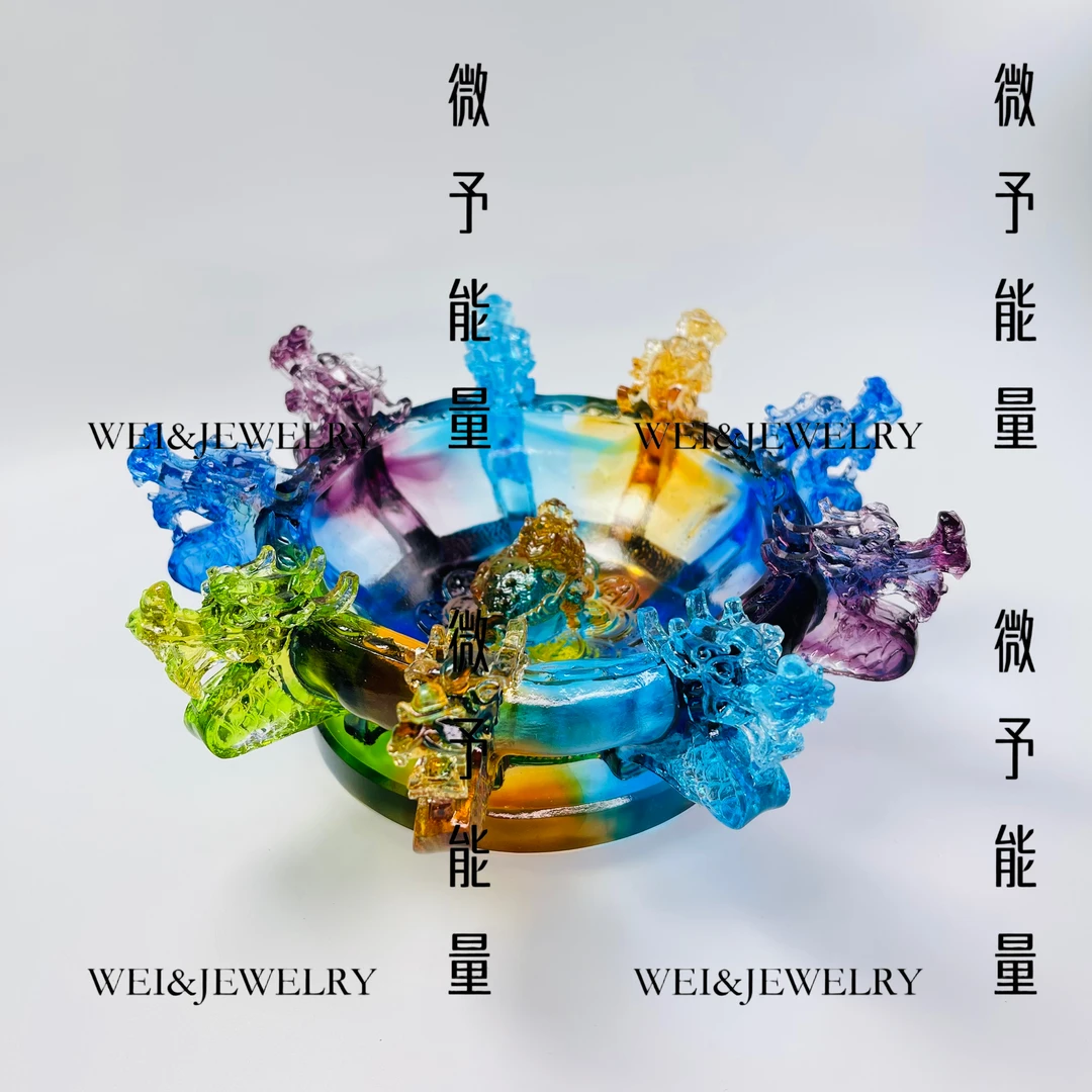 【微予珠宝】琉璃九龙碗