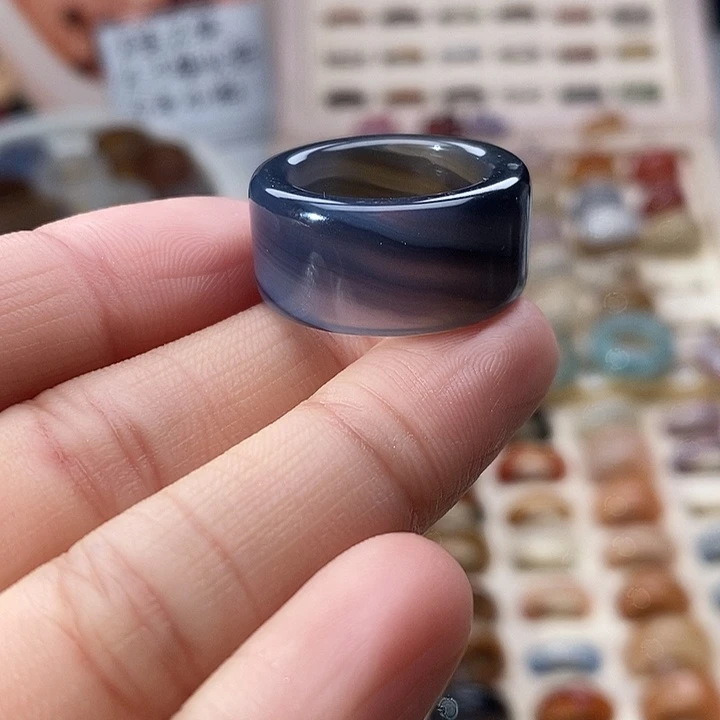 玛瑙/玉髓未镶嵌戒指B 24不退换港16内径17.7