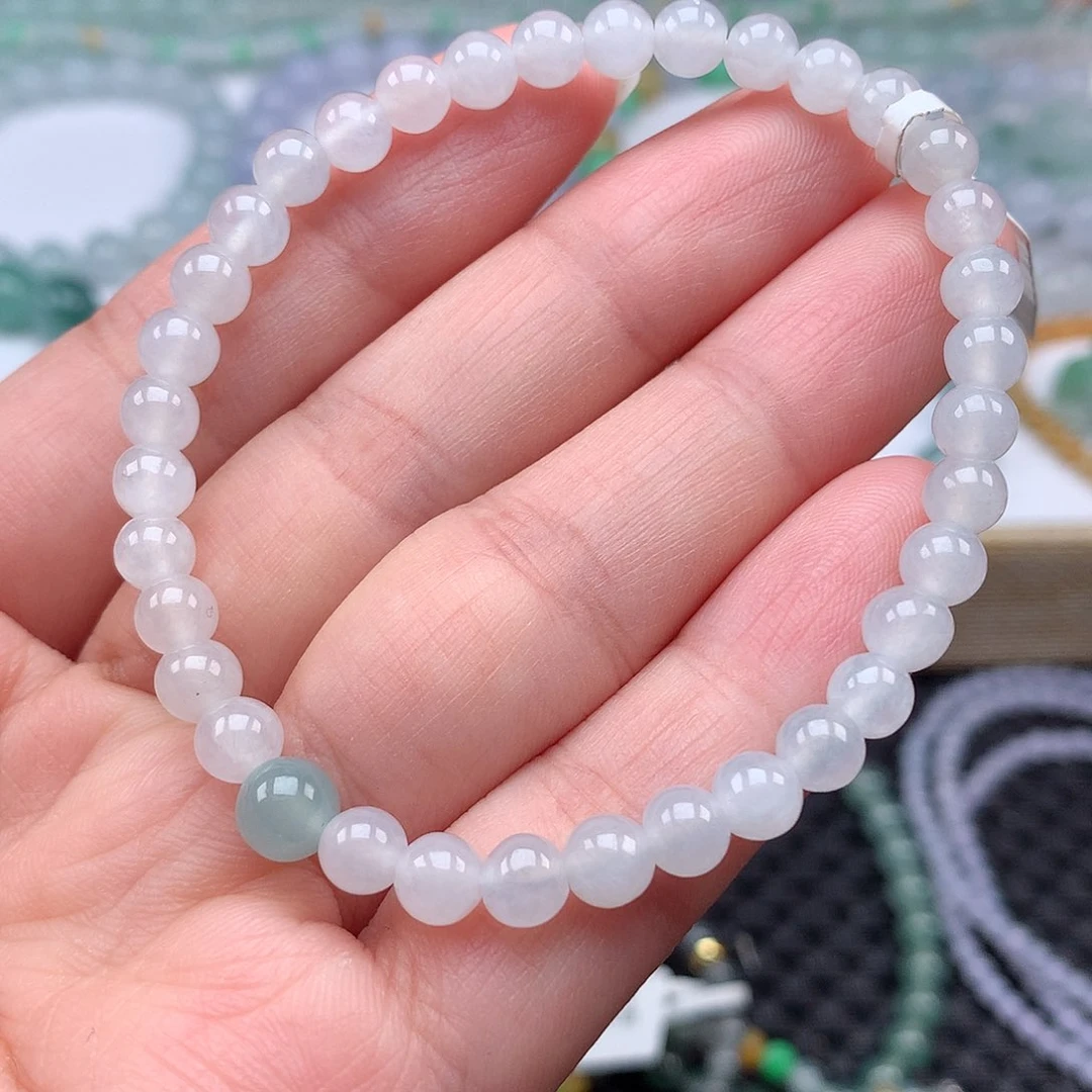 翡翠手链未镶嵌翡翠卡5.5