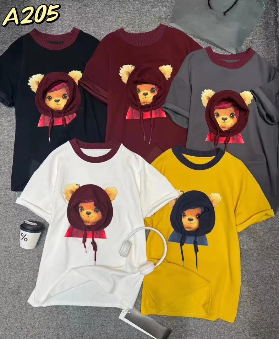 新款圆领拼接色上衣205