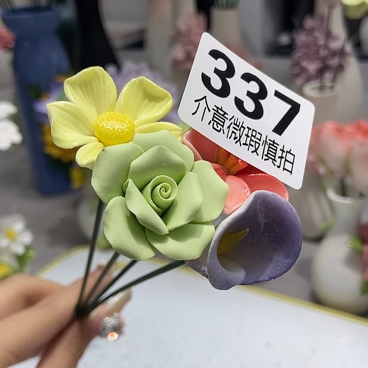 陶瓷纯手工捏花设计
