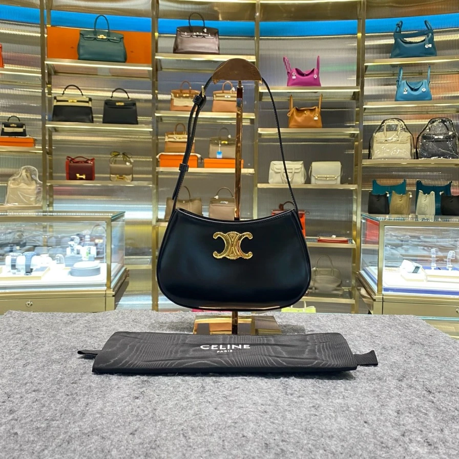 99新 Celine/思琳 赛琳/Celine TILLY 牛皮革羊皮革衬里