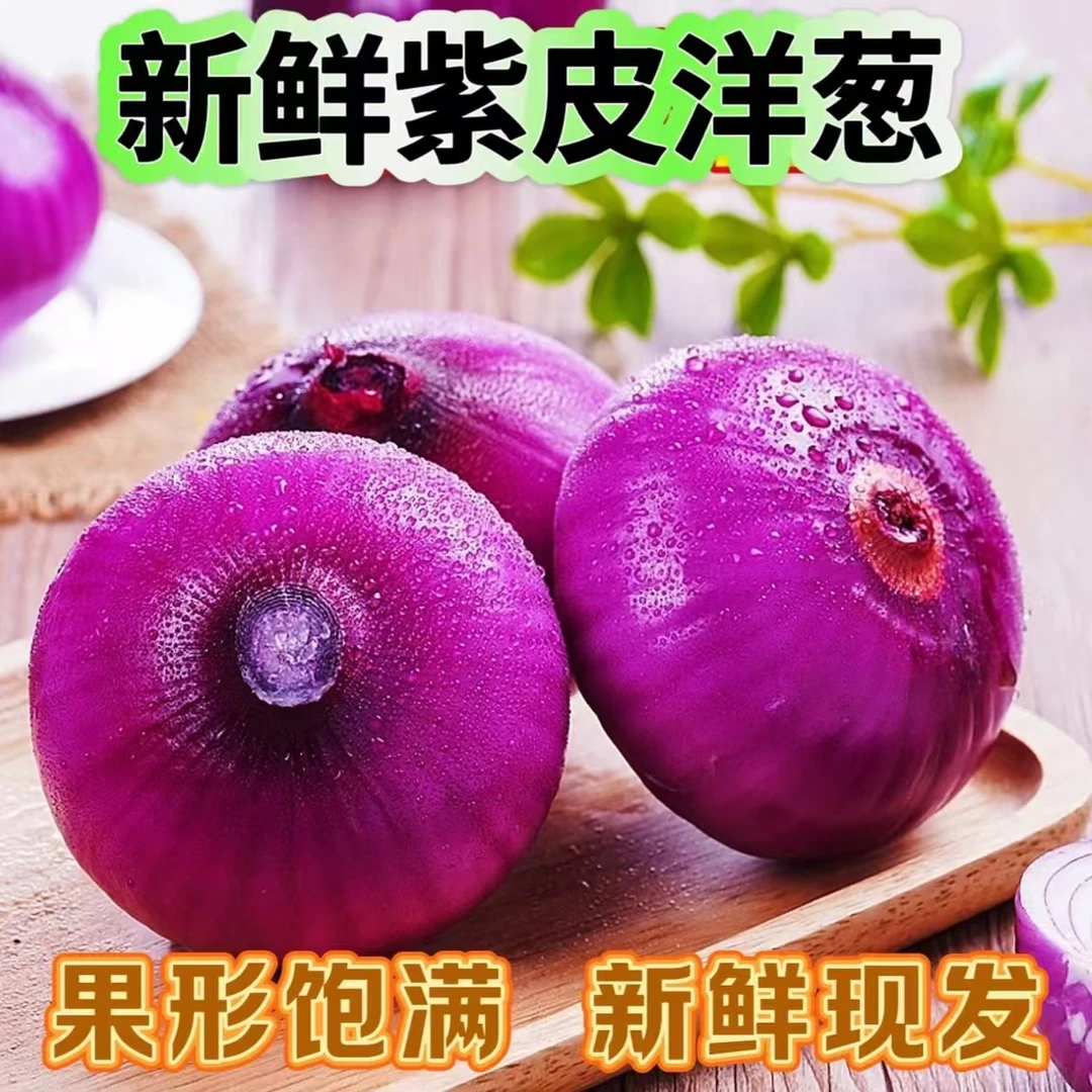 新鲜现挖水果紫皮洋葱可生吃微甜微辣炒菜凉拌特色蔬菜