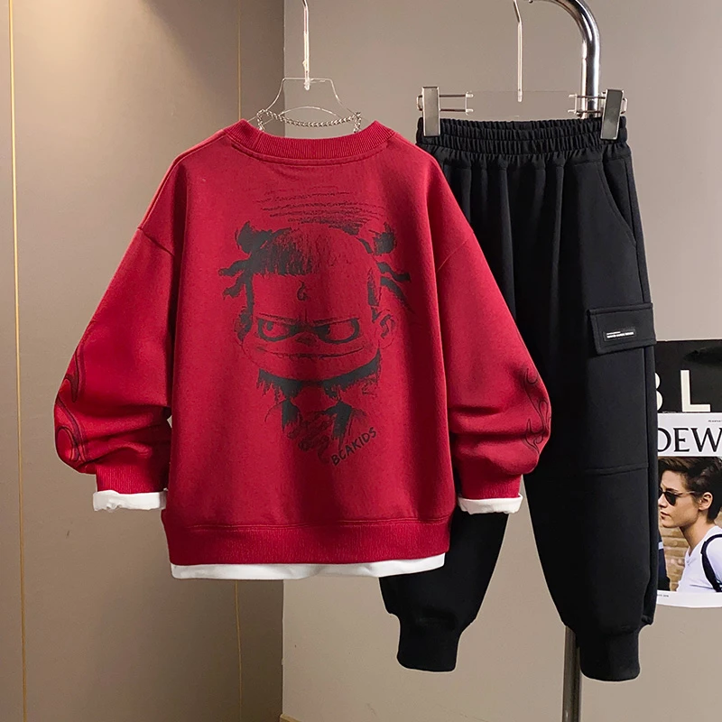 BCA【冠军代言】中大童青少年春季假两件卫衣套装DF-套装3115