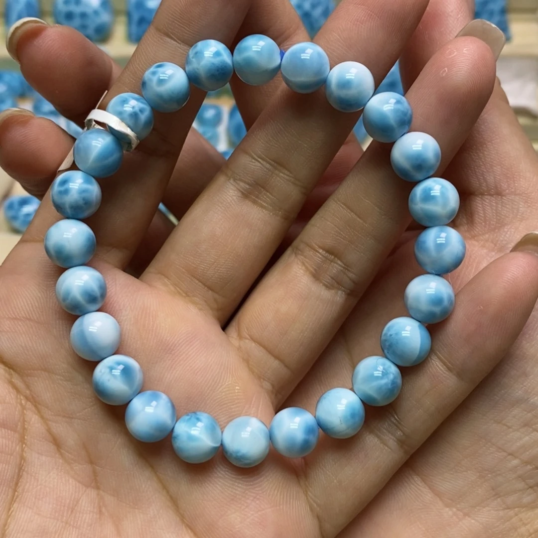 针钠钙石（海纹石）未镶嵌手链