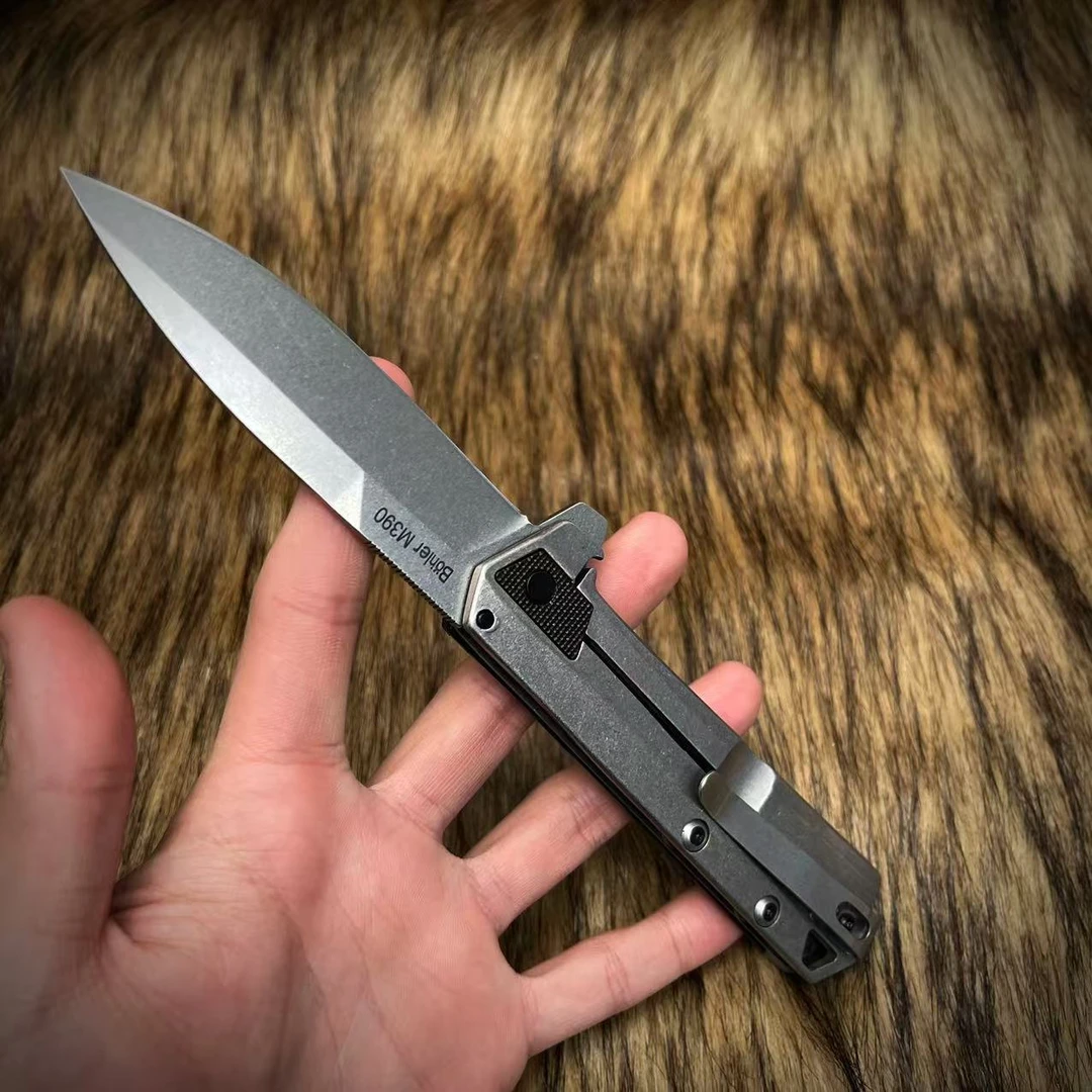 【定制款】TC4军工钛伯乐进口M390户外露营刀