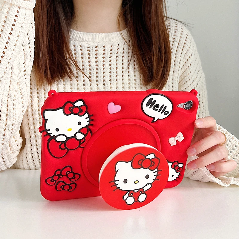 KT猫气囊伸缩支架ipad11保护壳mini7笔槽air7可爱卡通pro11平板套