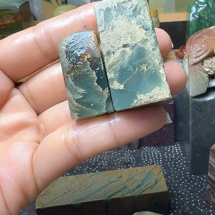 青田石杏*斋青田封门青