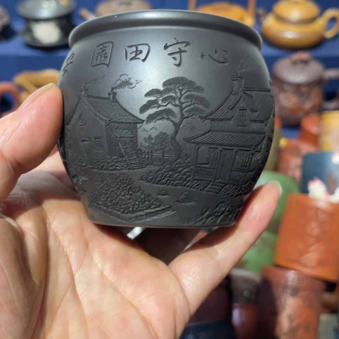 原矿紫砂手工主人杯