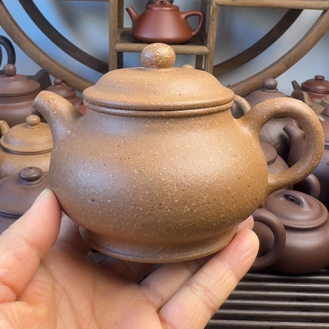 紫砂茶壶250cc潘壶梨皮段泥