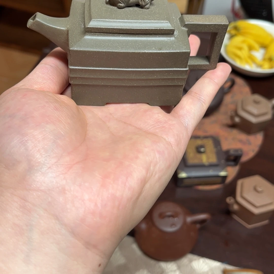 紫砂茶壶青狮壶紫砂