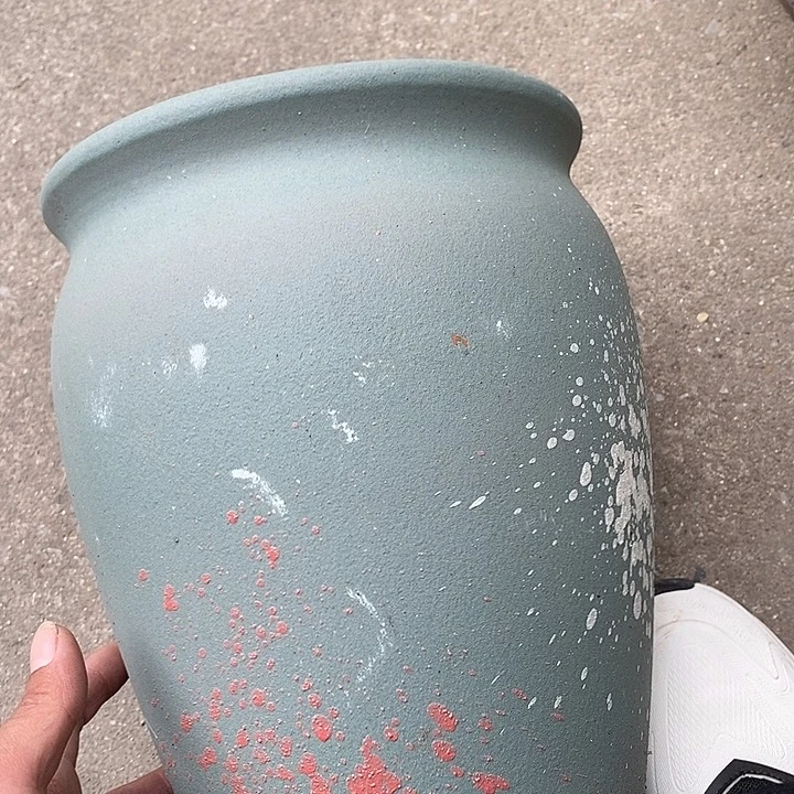 紫砂花盆高29口20瑕疵