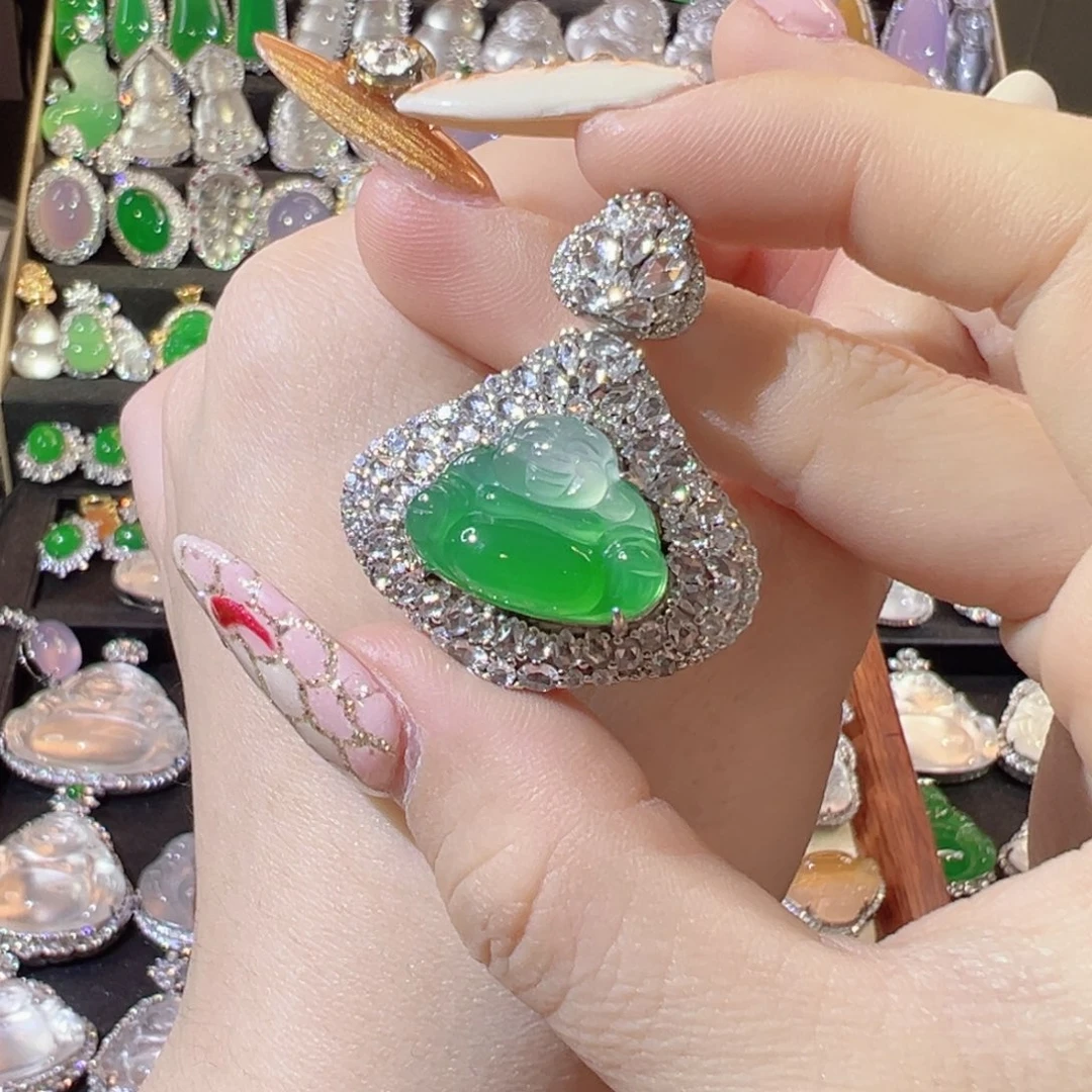 玛瑙/玉髓颈饰银S925镶嵌