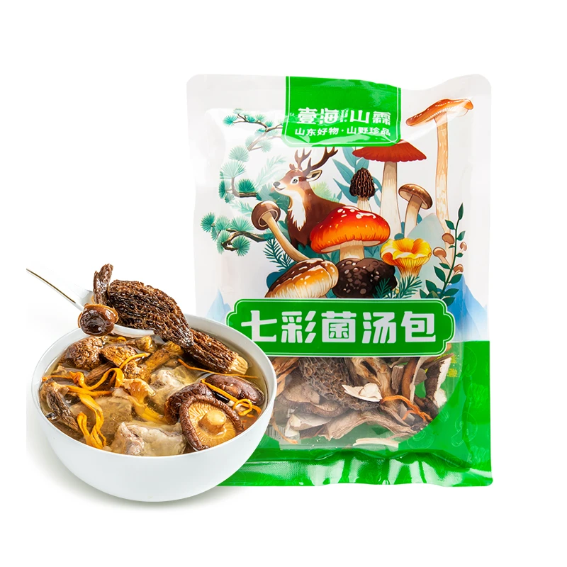 壹海山霖七彩菌汤包山珍菌菇羊肚菌干货食材煲汤营养食材材料30g