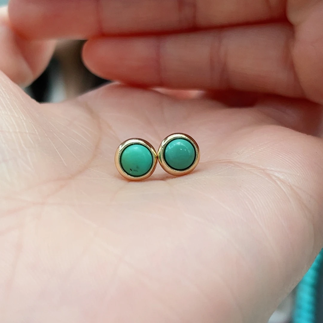 绿松石戒指银S925镶嵌
