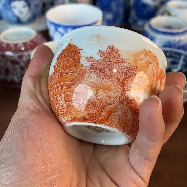 大***涂瓷片景德镇全手工手绘陶瓷