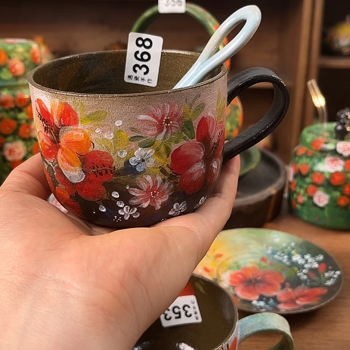 棉***花纯纯莫奈油画风纯纯莫奈油画风墩墩杯