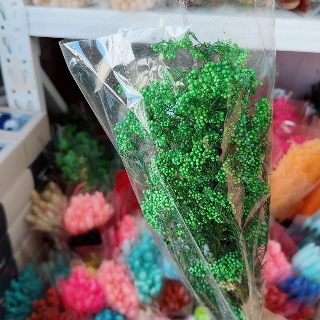 完全开放绿色小米花