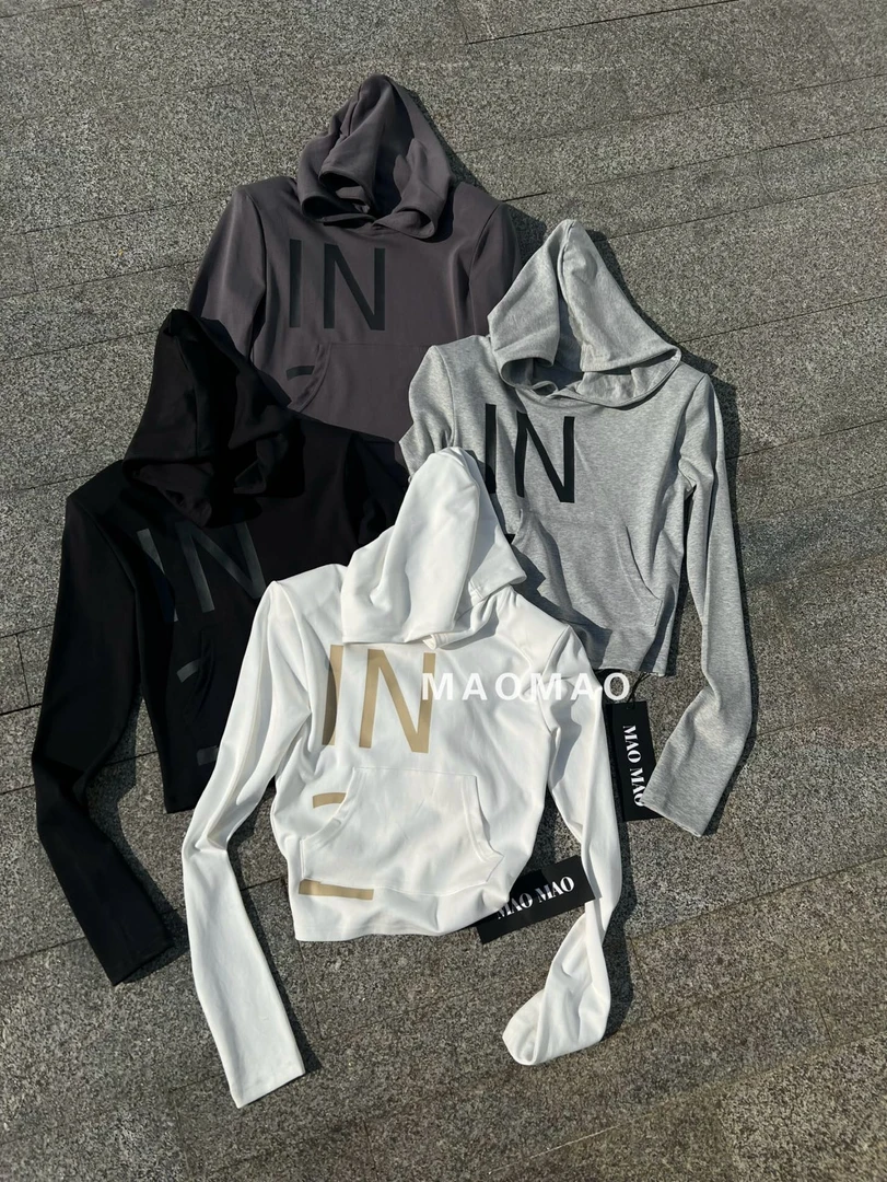 【大7定制】早春新款时尚百搭连帽T恤#2193