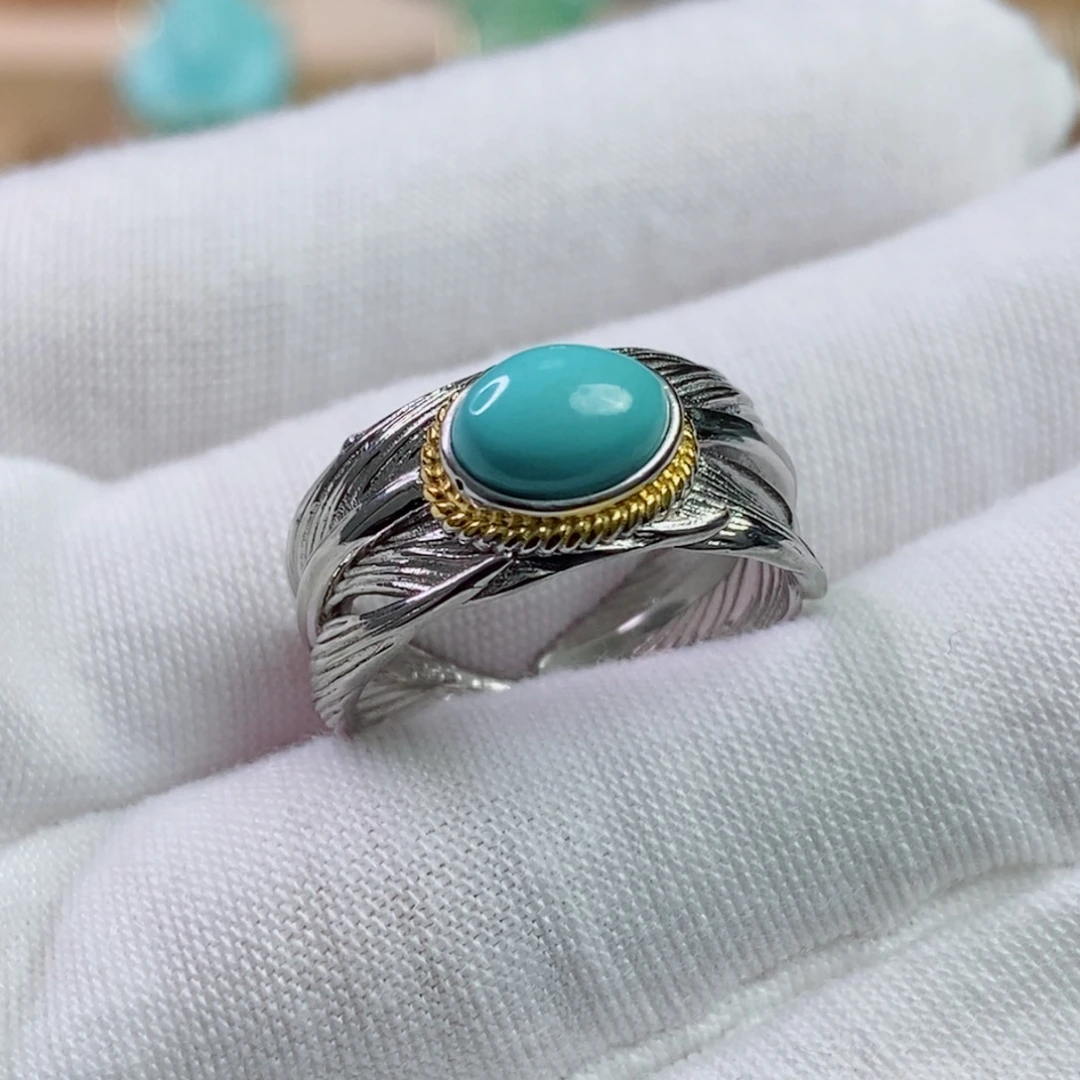 绿松石银S925镶嵌珠宝奇石