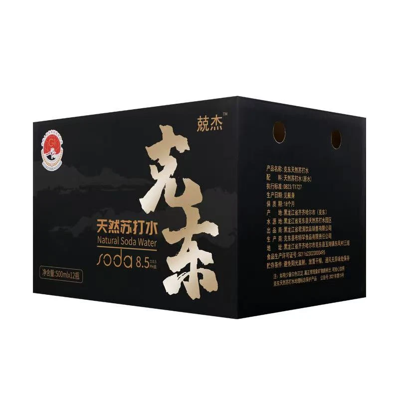 克东天然苏打水PH值8.5 500毫升大瓶装 8箱96瓶京东顺丰送货上门