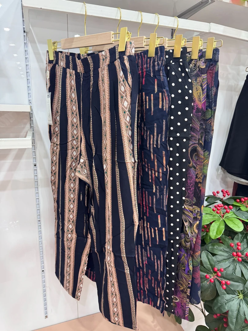 夏季女夏直筒大码中老年女装大码薄绵绸家居裤