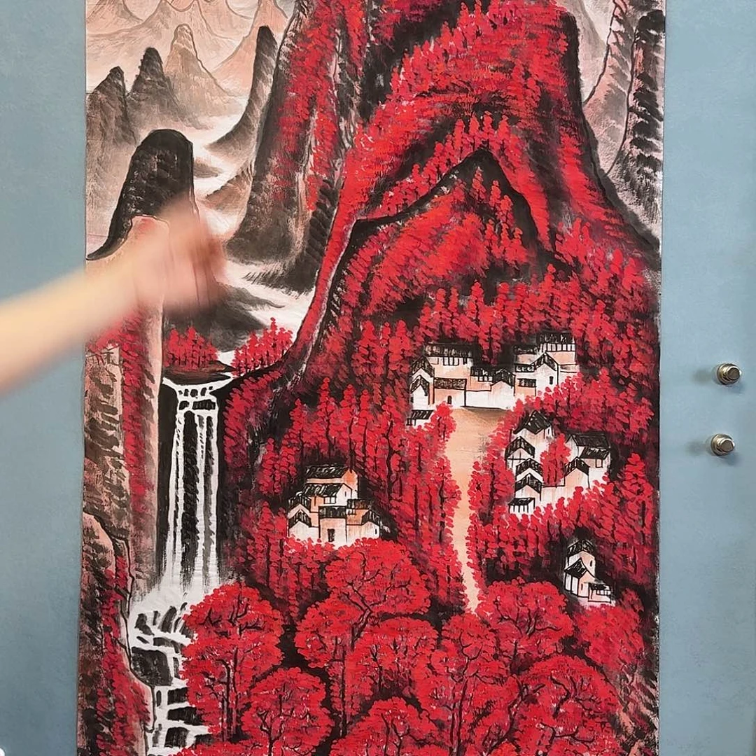 纯手绘国画作品好看四尺