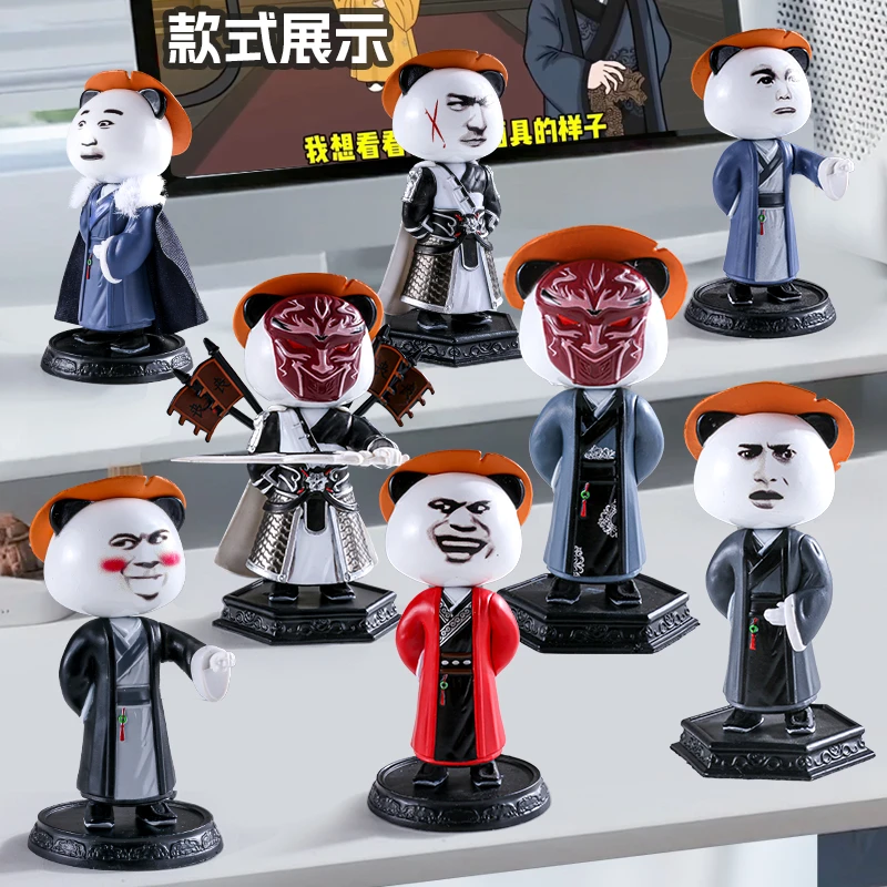 正版授权国潮风设计8款1:1还原虾仁动画人物手办室内车载摆件