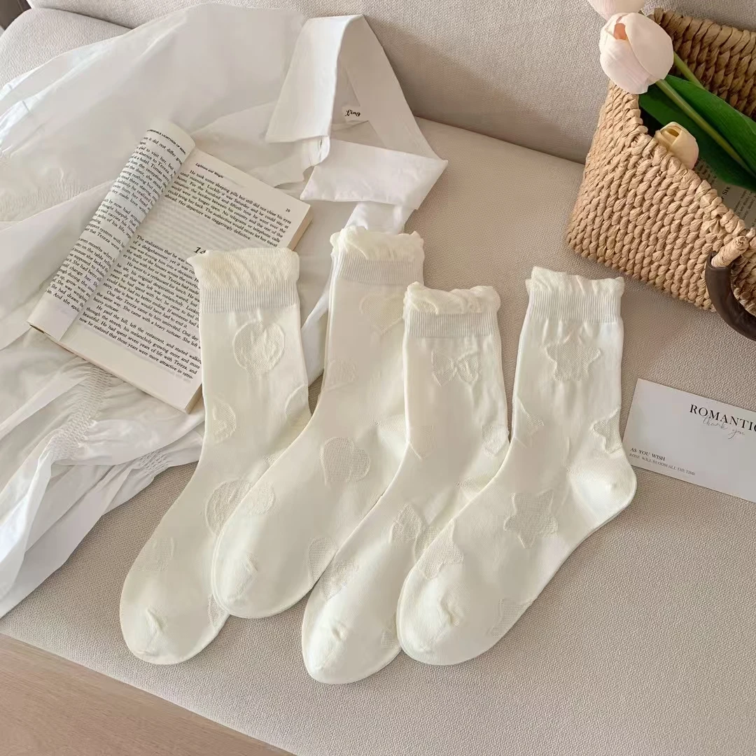 【临时链接】2025春夏韩系穿搭芭蕾风仙女袜中筒女袜