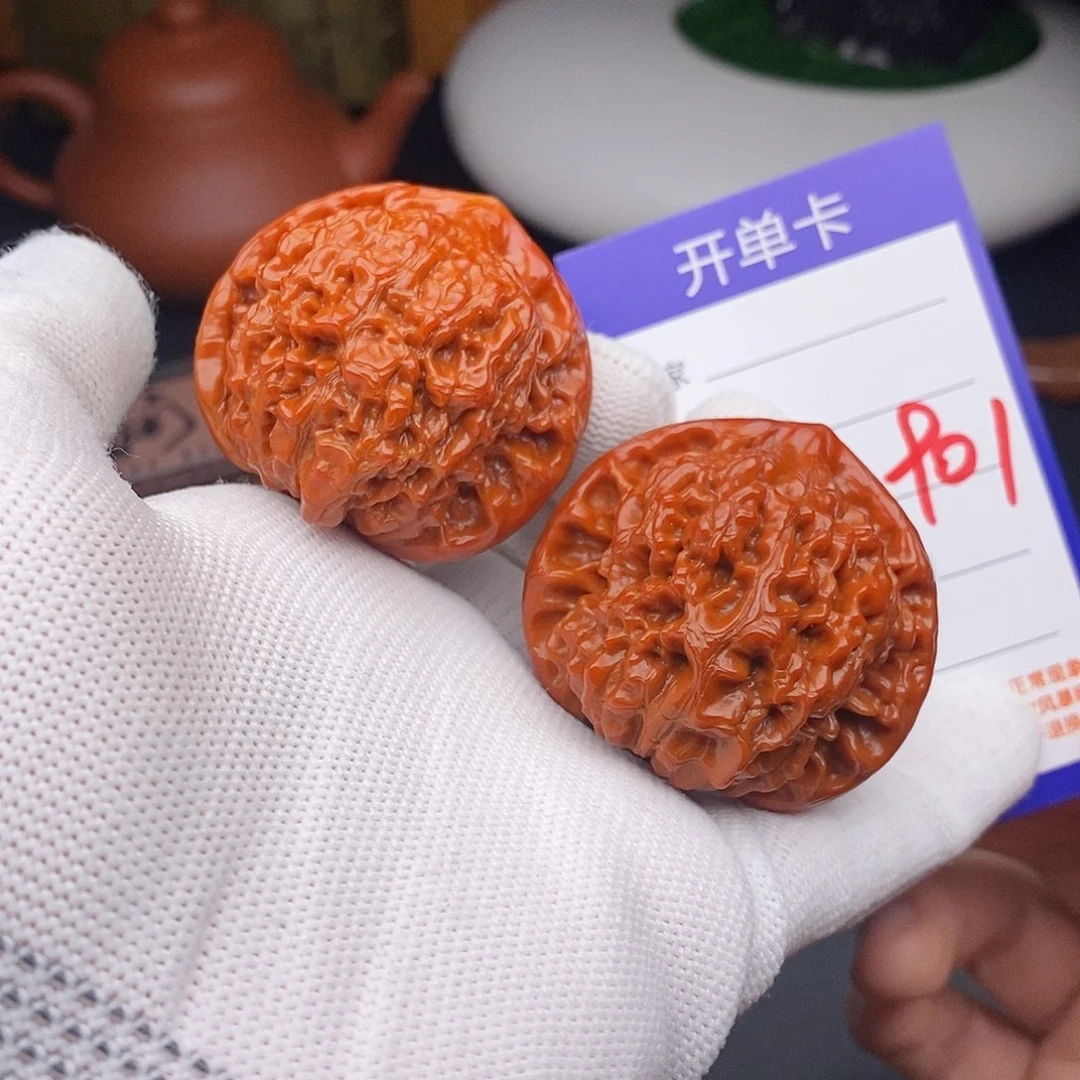 文玩核桃把件45官帽901