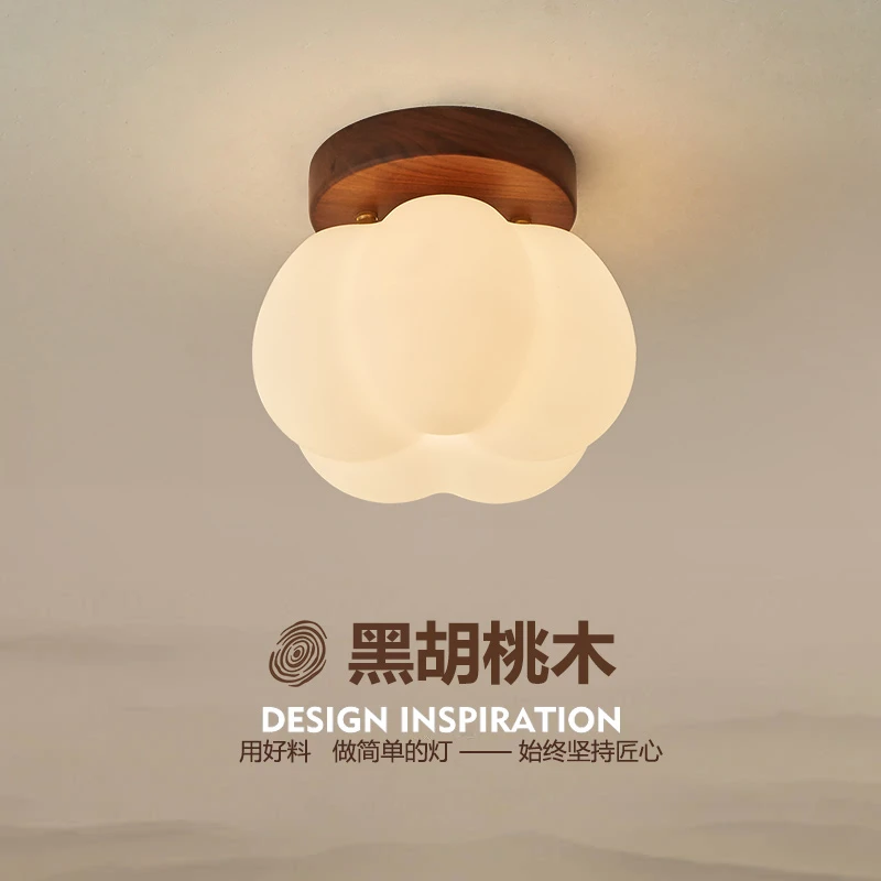 奶油风现代简约走廊入户玄关灯阳台衣帽间走廊中古风玄关过道灯