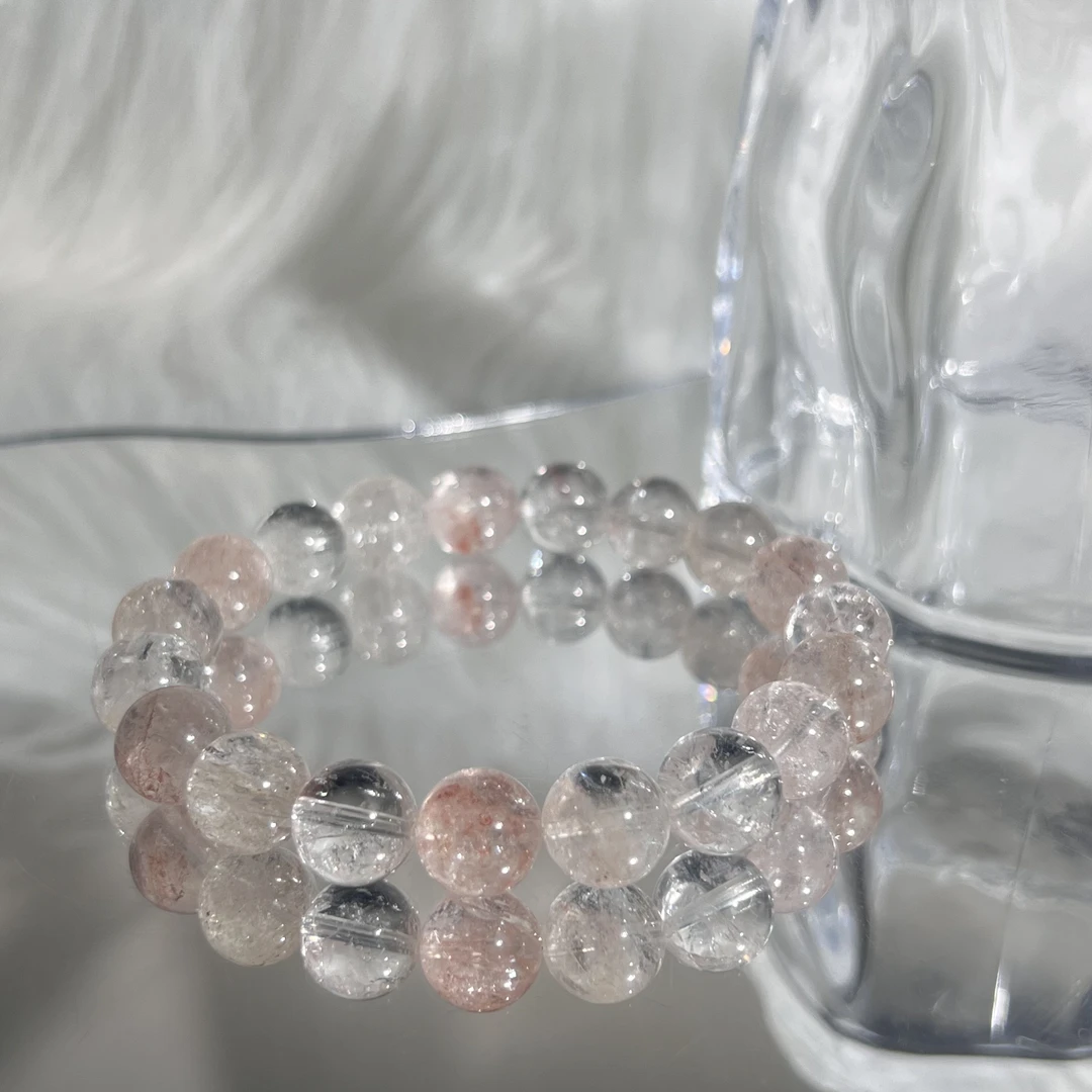 天然喜马拉雅粉水晶单圈手串y454–多样性发其一