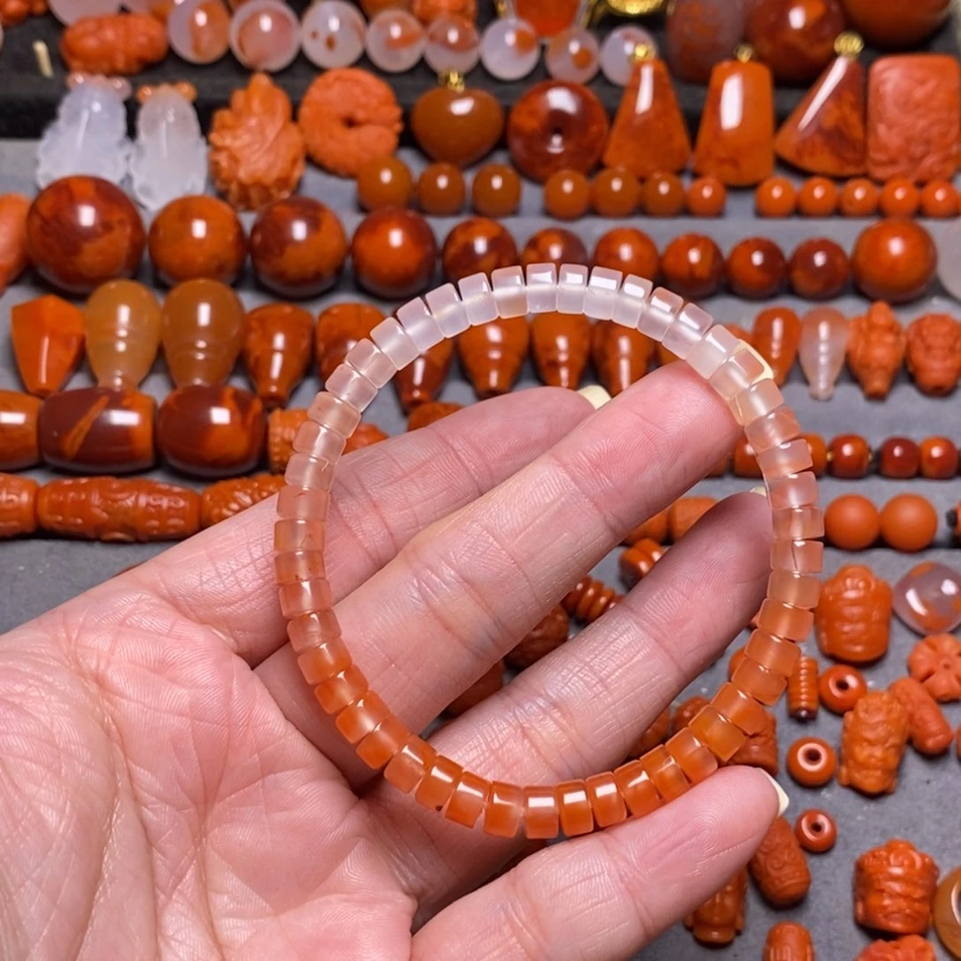 南红玛瑙未镶嵌手链