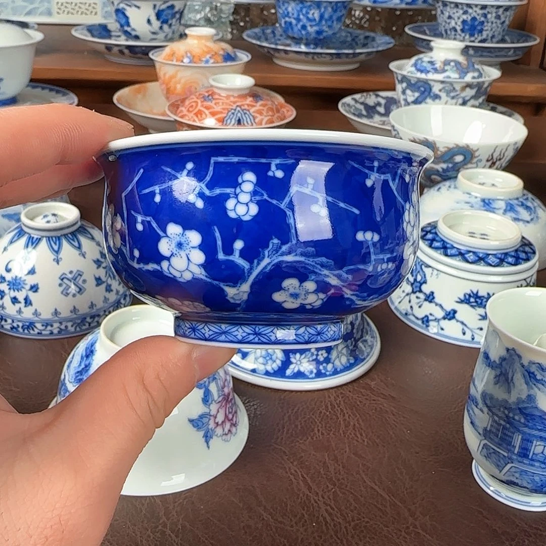 杯青花釉下炉式杯