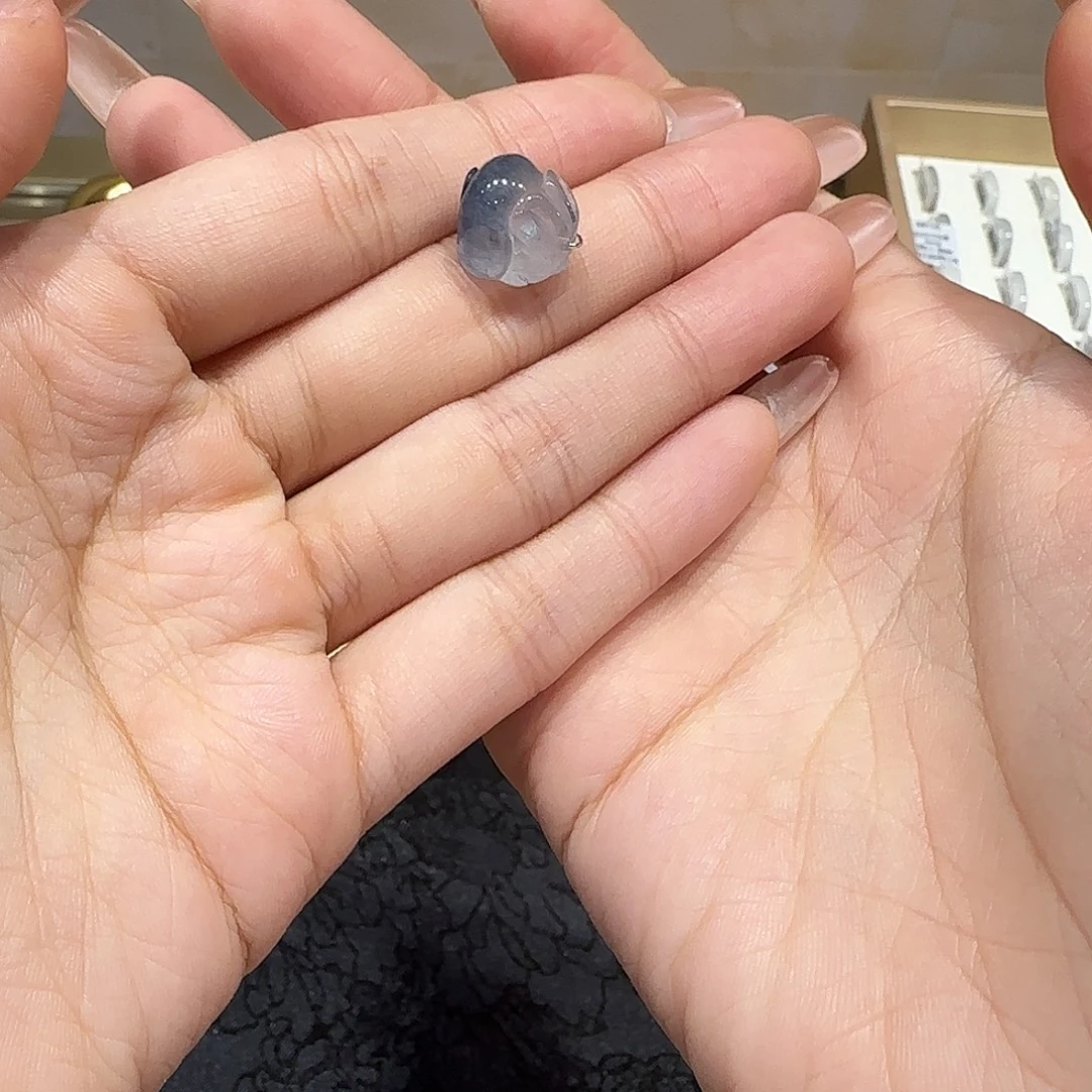 吊坠(不含链)未镶嵌发晶兔毛蓝兔毛