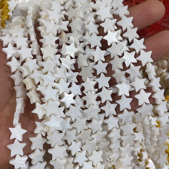 玛瑙/玉髓合金珠宝半成品10mm天然贝壳星星