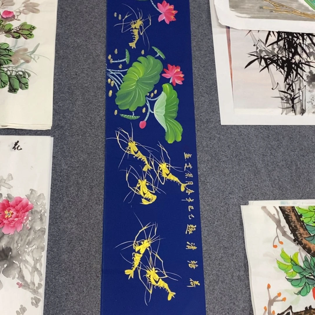 国画尺寸140✖️35四尺对开手绘画