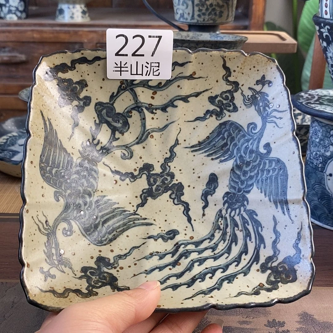 陶手工手绘青花高温陶瓷